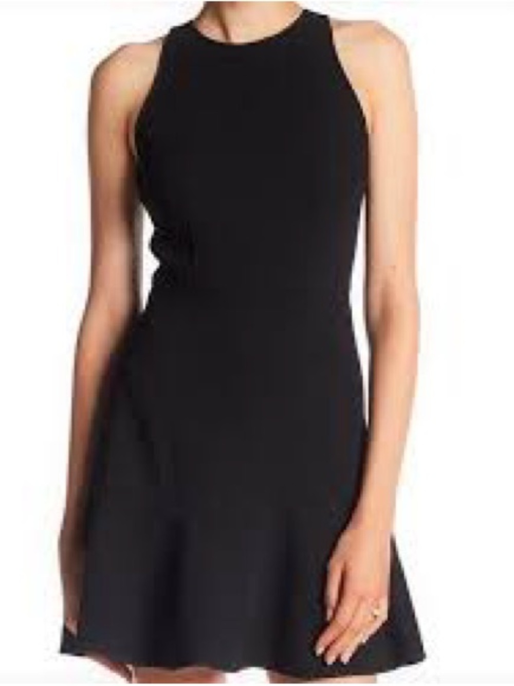 Theory Black Racerback Mini Dress